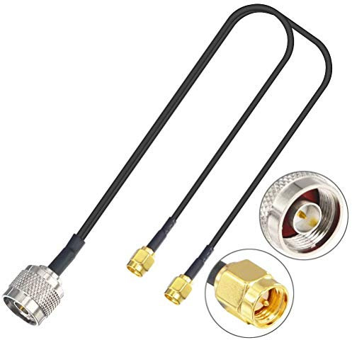 YILIANDUO Doppio SMA Sdoppiatore Splitter Cavo N maschio a doppio SMA maschio 30 cm Cavo antenna RG174 per router industriale 4G LTE Router DTV 4G WiFi 4G Mobile Hotspot Ripetitore cellulare Sistema
