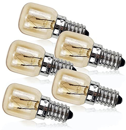 YANUODA Bombilla para horno 15W 300 ° C Pequeño tornillo Edison E14 Base de níquel Bombilla para lámpara de sal Lámpara pigmea (5)