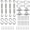 48 Pcs Sonnensegel Befestigung, SWAWIS Befestigungsset Sonnensegel Zubehör Heavy Duty Edelstahl Spanner Karabiner für Viereckigen Dreieckigen Sonnensegeln Rostfreier