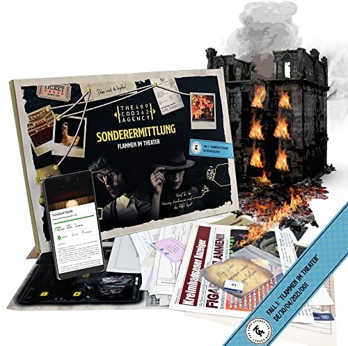 The Code Agency Sonderermittlung Krimispiel Fall 1 - Flammen im Theater - Escape Room Spiel - Tatortspiel - Detektivspiel