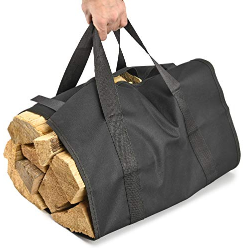 XXL Kaminholztasche – Robuste Tragetasche für Feuerholz (98 x 45 cm) – Große Holztrage für Kaminholz, Brennholz & Holzscheite – Perfekt für Innen- & Außenbereich SN1120