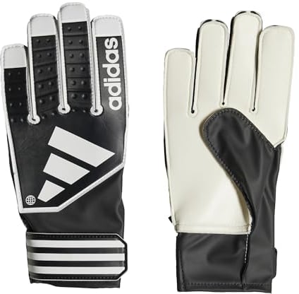 adidas Unisex Goalkeeper Gloves (W/O Fingerspitz) Tiro Gl CLB J, Black/White/Black, HN5608, Size 6