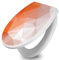 banjado Toilettendeckel mit Absenkautomatik 44,5x37cm / WC Sitz mit Absenkautomatik/Toilettensitz Duroplast mit Edelstahl Scharnieren/Klodeckel mit Absenkautomatik Motiv Orange Polygon