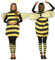 XIXIMAON Halloween Yellow Honey Bee Cosplay Outfits For Women 4pcs Party Dress Up Accessories Headdress+Striped Top+Wings+Socks (Yellow-Adult, Small)
