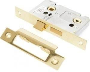 Electro Brassed Bathroom Lock 63mm for Internal Wooden Doors, Mortice Door Lock for Bathroom