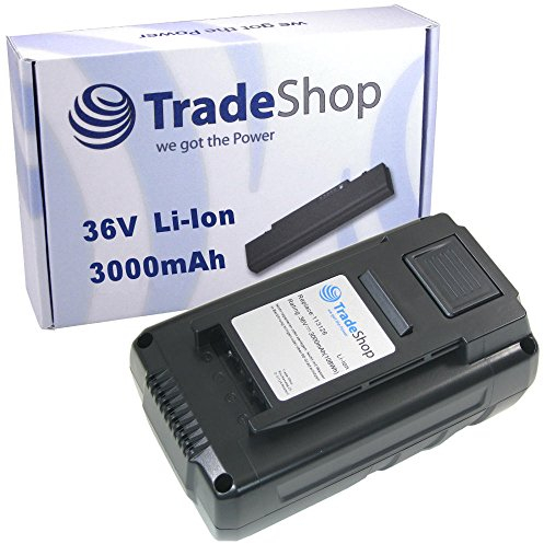 Trade-Shop Premium Li-Ion Akku 36V / 3000mAh / 144Wh kompatibel mit Al-Ko LBV 4090 Akku-Laubsauger Moweo 46.5 Li SP Akku-Rasenmäher