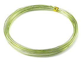 10m Basteldraht 1.0mm, Aluminium Craft Draht Blumendraht Aluminiumdraht Dekodraht Bindedraht für Blumengestecke, DIY Handwerk Dekorieren Schmuck Kranzherstellung, Schmuckdraht zum Basteln,Gras-Grün