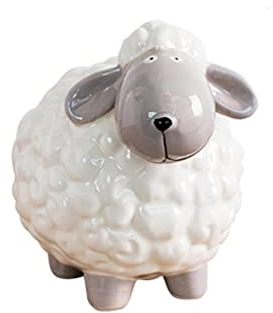 LUCBEI Spardose Modernes Sparschwein Kreative kleine Schafe Keramik Sparschwein Home Persönlichkeit Schlafzimmer Zimmer Kleine Möbel können als Geschenke angegeben Werden Spardose Geschenk