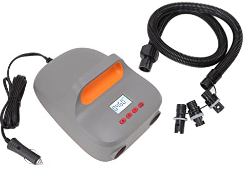 20 PSI Hochdruck-Luftpumpe, 12 V DC Tragbare Wiederaufladbare Elektrische SUP-Luftpumpe mit Inflations- und Deflationsfunktion für Aufblasbare Stand Up Paddle Boards, Kajaks, Boote