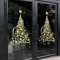 Cityhermit - 2 Pack Christmas Tree Stickers - Large Golden Christmas Tree - Wall, Window, Door Display - Window Stickers