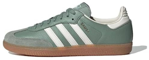 adidas 19000, Sportschuhe Samba Unisex-Erwachsene, Gummi Weiß Seide Grün, 36 2/3 EU