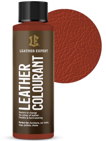 Sehr Deckend Wasser Lederfarbe Aprilbraun - 50 ml Leather Paint für Natur und ÖkoLeder - Leather Dye Ohne Alkohol für alle Lederaccessoires - Reißt oder Blättert Nicht ab