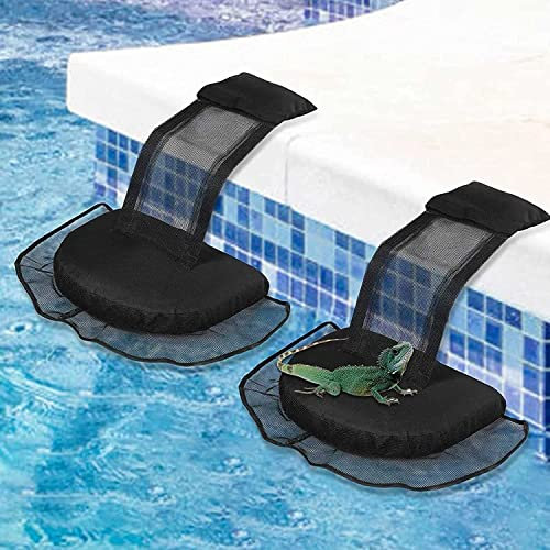 2 rampas de escape para salvar animales para piscina, rampa de maldición de piscina para animales pequeños, rampa de piscina para mascotas, red de escape de piscina duradera y pequeña sostenible