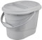 keeeper Bio-Eimer mit Deckel, 13 l, Ovaler Abfalleimer, 37 x 29,5 x 27,5 cm, Elsa Eco Line, Grau (Eco Stone Grey)
