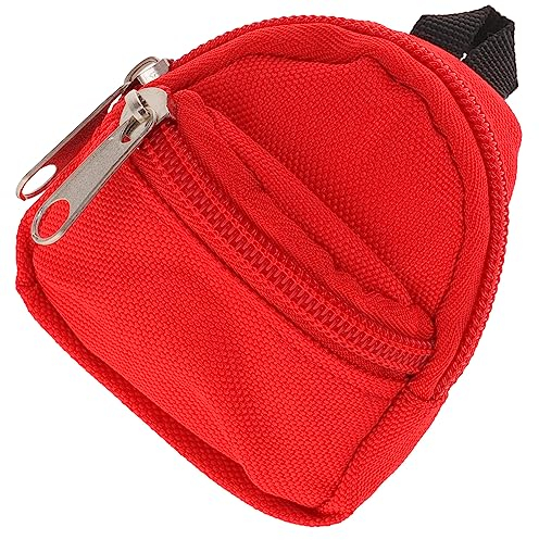 VICASKY Puppenrucksack Miniatur- Reißverschluss-Rucksack Für Schulbedarf Und Fotografie-Requisite Dekorative Puppen-Schultasche Puppenspielzeug Puppenhaus-Zubehör