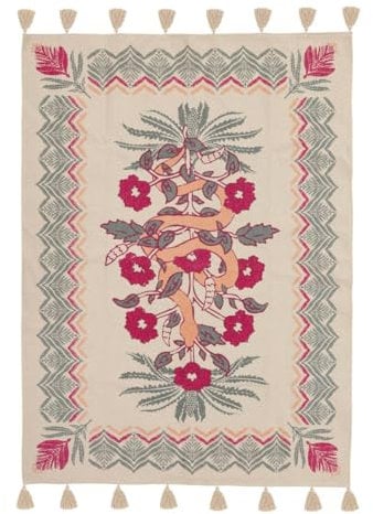 Atmosphera - Tapis Wild Coton tufté Vert céladon 120x170cm