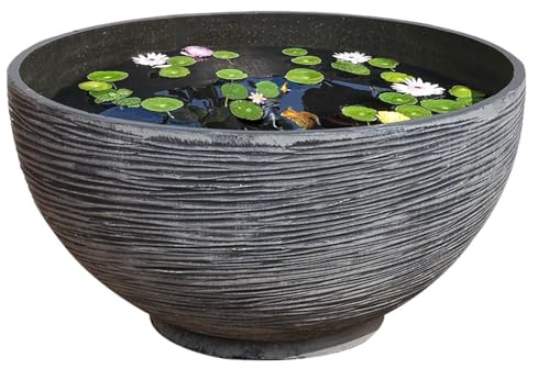Bac de Fontaine - Grand Pot de Aquatiques en résine - Pot de Fleurs d'eau Parfait en résine pour l'aménagement paysager - Pot de Fleurs Polyvalent pour Le Jardin