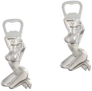 Garneck 2pcs Bottle Opener Beer Bottle Caps Beer Opener Fridge Decor Bottle Cap Launcher Drink Garnish Beer Can Opener Electric Tools Household Gadgets Refrigerator Silver