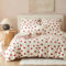 Sedefen Housse de Couette 220x240 Motif du cœur Rouge Blanc Peluche Flanelle Hiver Chaude Duveteuse Parure de lit 2 Personnes + 2 Taies d'oreiller 65x65 Filles Adulte Ado Linge de lit