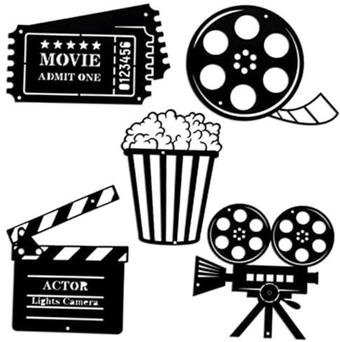 MAGICLULU 5 Stück Metallwanddekor Für Wohnraum Wohnzimmer Filmabenddekor Exquisites Design Eisenmaterial Vielseitig Einsetzbar Für Partys Und Dekorationen