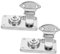 KONTONTY 2pcs Antique Style Box Lock Vintage Latch Hasp for Suitcases Luggage and Furniture Enhanced Security with Design Ergonomic Grip and Portable Convenience
