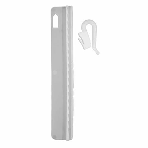 25 ganci regolabili per tende in plastica bianca, ganci a clip con gancio per una facile installazione, adatti per vari stili di trattamento delle finestre e decorazioni per la casa