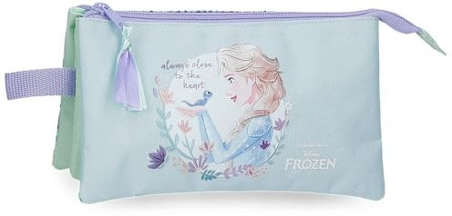 Disney Die Eiskönigin Close to The Heart Federmäppchen, Infafntil, aus Polyester, Dreifach für bessere Organisation, ideale Größe für den Rucksack, mit seitlichem Griff, bunt, Talla única, Dreifaches
