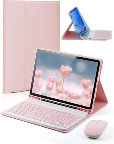 TUNKARMOR Case Keyboard for Samsung Galaxy Tab A7 2020 10.4-inch SM-T500 | SM-T500 SM-T505 SM-T505N Built-in Pencil Holder with Mouse
