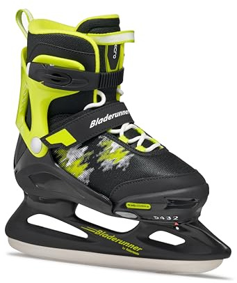 Bladerunner Micro Ice Schlittschuh Grössenverstellbar, Jungen, Schwarz/Limette