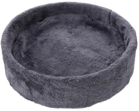 Toyvian Hamac pour Arbre à Chat en Polaire Douce 30 X 30 CM Panier de Rechange Gris Foncé avec Coussin Rond Accessoire Compatible pour Plateformes et Lits Suspendus Lit Confortable