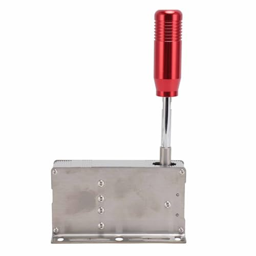 Cryfokt USB PC Sim Racing Game Shifter Professioneller Sequential Shifter für für 11 10 7 XP Edelstahl und Aluminiumlegierung (Rot)