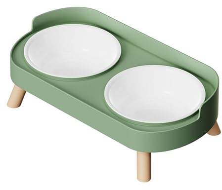 Ensemble de Bols de Nourriture et d ' Eau pour Chats, mangeoire surélevée pour Animaux de Compagnie, Double Bol avec Conception antiéclaboussures, Base pour Chats et Chiens, Lavable Lave-Vaisselle