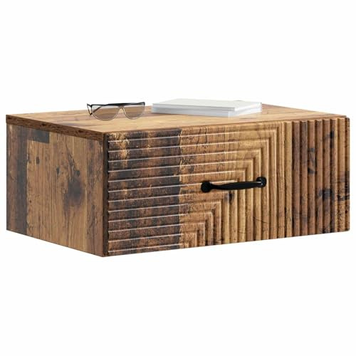 vidaXL Wandmontierter Nachttisch 2 pcs Altholz 49 x 34,5 x 20 cm, Kompakte Nachttische, Coole Möbel für Dein Schlafzimmer, rechteckig mit viel Platz für Deine Essentials