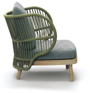 GENHAOSAN Ruhebereich Outdoor-Korbsofa, Terrasse, Garten, Balkon, Rattanstuhl, Outdoor-Freizeit, Sonnenschutz, wasserdichte Möbel Loungesessel