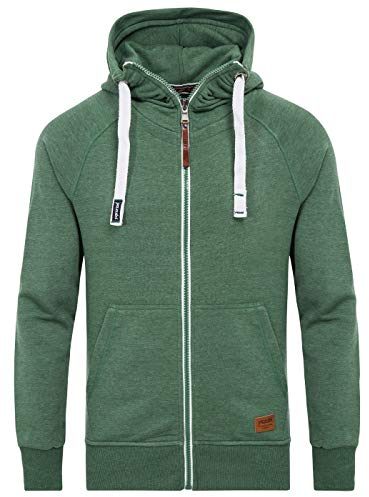 Yazubi Herren Sweatjacke Hoodie mit Reißverschluss Jacob, Grün (Myrtle Green 186114), M