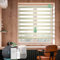 Yoolax Elektrisches Doppelrollo, Duo Rollo mit Fernbedienung, Rollos für Fenster Alexa kompatibel, Fensterrollo innen Nach Maß, 80% Verdunkelung, Beige