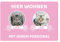 Geschenke 24 | Fußmatte personalisiert Hier wohnen Katzen (Rosa - 2 Katzen, Ohne Rand - 60x40cm) | mit Wunschfoto und Namen Bedruckt | lustige Schmutzfangmatte für Katzenliebhaber | Haustür