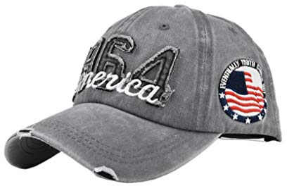 XibeiTrade Amerika 1964 Baseball Cap Vintage Damen Herren Mode Sport Outdoor Casual Sonnenhut, grau, M
