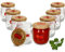 MamboCat Tomato Lot de 8 bocaux de conservation en verre 425 ml I Avec couvercle I sauces, soupes, tomates passées, etc. I Bocaux de conservation
