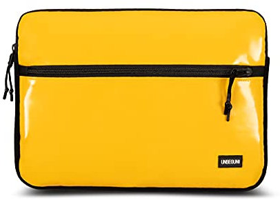 Laptoptasche mit Tasche für MacBook Pro 13 2021/2022 (Farbe: gelb) - Case/Cover aus recyceltem Stoff (nachhaltig)