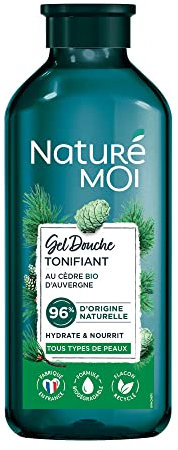 Naturé Moi - Gel Douche Pour Homme Tonifiant - Hydrate et Nourrit - Tous Types de Peaux - Cèdre Bio - 96% d'Origine Naturelle - Formule Biodégradable - Flacon Recyclé - 250 ml - Fabriqué en France