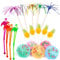 Zhenle 120Pcs Cocktail Accessories for Drinks Including 20pcs Flamingo Cocktail Stirrers 30Pcs Cocktail Umbrellas 70Pcs Firework Decorations for Summer Beach Party Pub Bar Drink Supplies