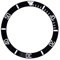 Akozon 4 Farben Uhr Armbanduhr Kunststoff Schleife Lünette Einsatz Ring Ersatzteil (Schwarz)