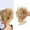 Haarteil Mit Gummiband Blonde Dutt Haarteil Haargummi Mit Haaren Gelockt Haardutt Synthetisch Haar Haarverlängerung Pferdeschwanz Haarteile für Damen Mädchen,(#105(hellblonde Mischung Braun))