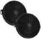 vhbw 2x Filtres à charbon actif compatible avec Apelson Helia 600 INOX, Apolo 600 INOX, Talia 900 INOX, Talia 600 INOX hotte aspirante - 13,25 cm
