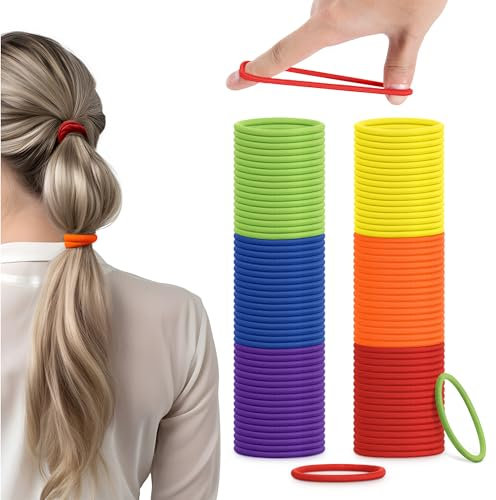 Confezione da 100 elastici per capelli Colore misto F, I-M (Unicorno)