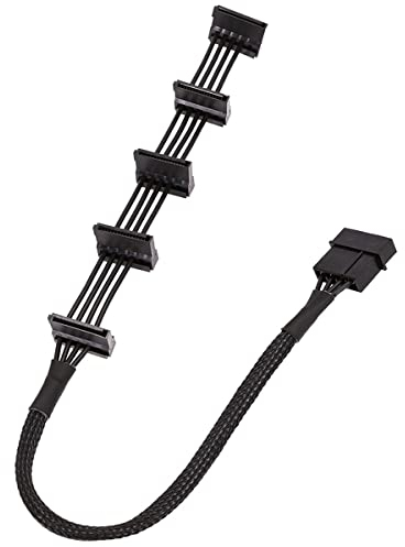 CENPEK Cable SATA de 15 pines, divisor de alimentación de 1 a 5, cable adaptador de disco duro SATA