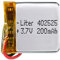 Batterie 402525 LiPo 3.7V 200mAh 0.74Wh 1S 5C Liter Energy Battery pour l'électronique Rechargeable Téléphone Portable Smartwatch GPS - Ne Convient Pas à la Radiocommande 27x25x4mm (200mAh|402525)