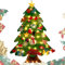 tongfeng Sapin De Noel Lumineux - Sapin De Noel en Feutrine - Sapin De Noël Montessori Lumineux - Arbre De Noël Déco avec Lumières - Sapin De Noel Artificiel Noël pour Les Enfant