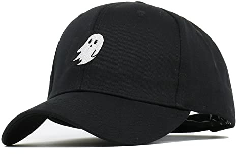 BODAMIA Anime Embroidered Baseball Cap Japanese Dad Hat for Men Black, Halloween Ghost Hat
